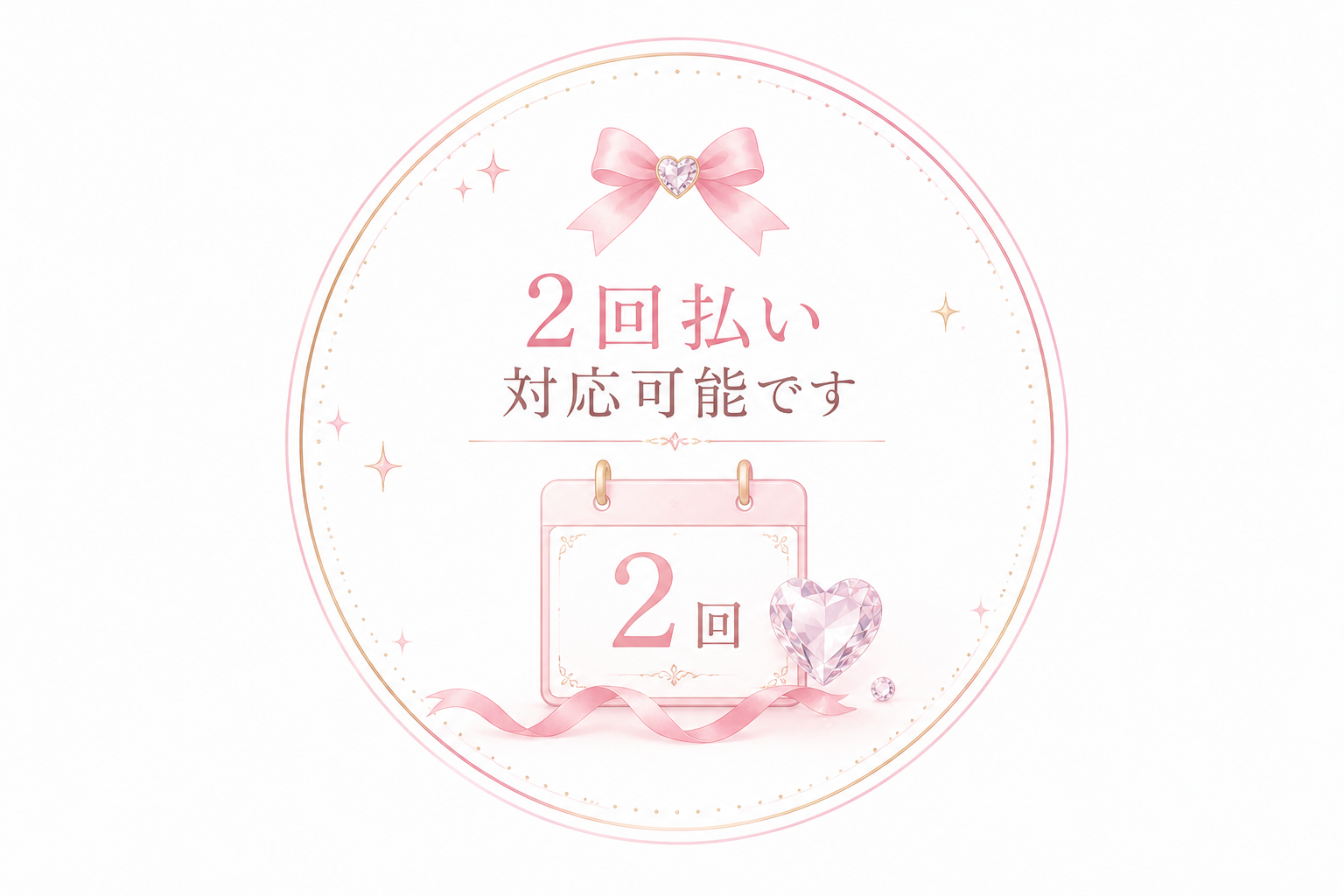 2回払い対応可能